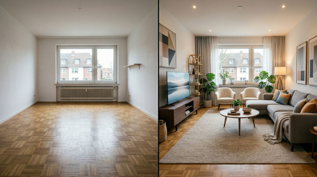 Home Staging beim Immobilienverkauf: was es bringt, was es kostet und wann du besser die Finger davon lässt.